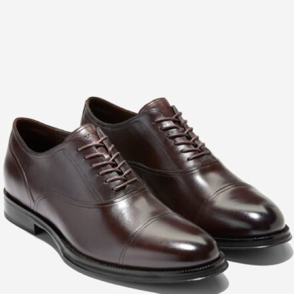 Cole Haan Men’s Rich Chocolate Classic Modern Cap Oxford Lace Up Dress Shoe 9.5